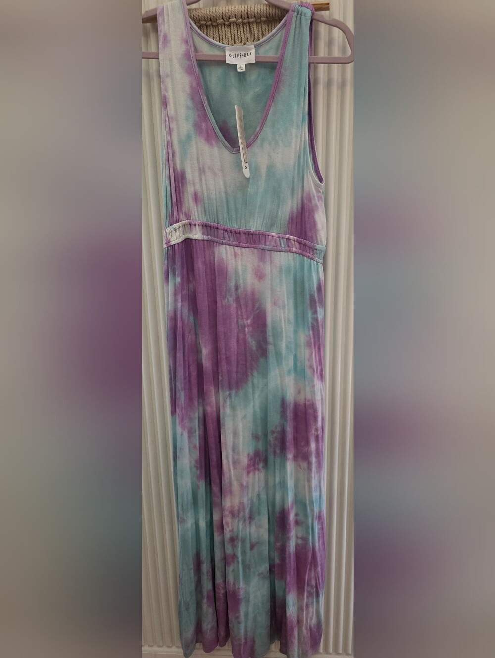 Tie-Dye Maxi Skirt in Purple & Teal Olive And Oak New With Tags